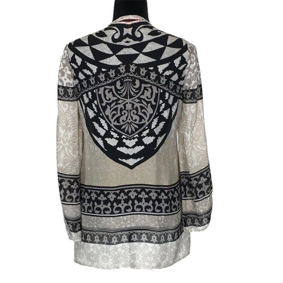 Hale Bob Cabana Tunic Top 100% Silk Chiffon XS - Picture 5 of 8